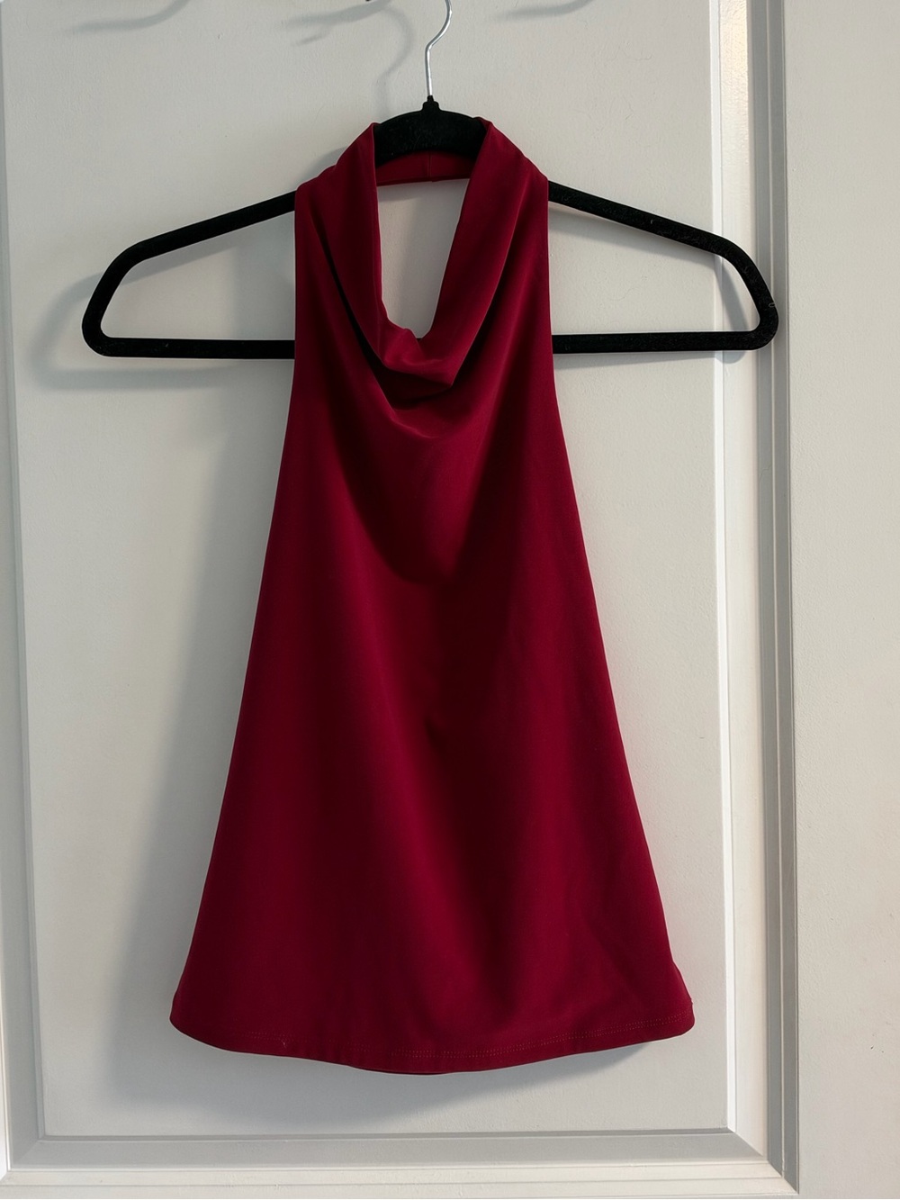 Aritzia Smooth Matter Tower Top - Dark Ruby Red